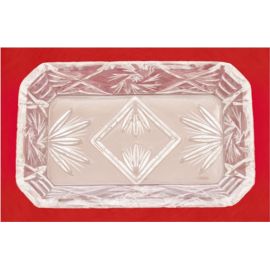 Taca szklana/ kryształ  15x9,5 cm. - AMPUŁKI I TACKI MSZALNE