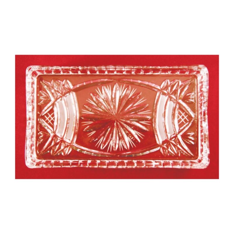 Taca szklana /kryształ - 20x11 cm. - AMPUŁKI I TACKI MSZALNE - Taca szklana /kryształ - 20x11 cm.