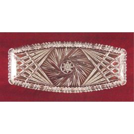 Taca szklana /kryształ - 27x12cm. - AMPUŁKI I TACKI MSZALNE