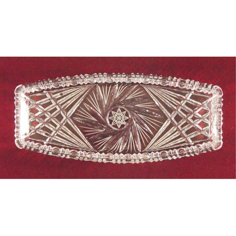 Taca szklana /kryształ - 27x12cm. - AMPUŁKI I TACKI MSZALNE - Taca szklana /kryształ - 27x12cm.