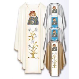 Ornat haftowany - MB Kalwaryjska (1) - Ornaty Maryjne