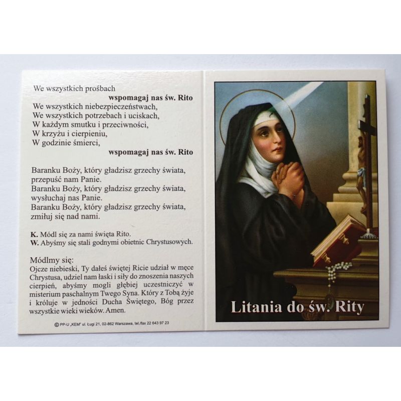 Obrazek - Litania do św. Rity - MODLITEWNIKI - Obrazek - Litania do św. Rity