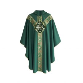 Ornat semi gotycki IHS - kolory liturgiczne (13) - Ornaty haftowane