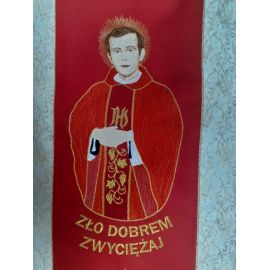 Ornat z wizerunkiem bł. ksiądz Jerzy Popiełuszko (2) - Ornaty z wizerunkiem świętych - zdjęcie 2 - Ornat z wizerunkiem bł. ksiądz Jerzy Popiełuszko (2)