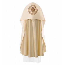Welon liturgiczny IHS haftowany, ecru satyna (16) - WELONY - zdjęcie 3 - Welon liturgiczny IHS haftowany, ecru satyna (16)