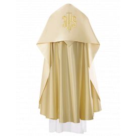 Welon liturgiczny IHS haftowany, ecru satyna (17) - WELONY - zdjęcie 3 - Welon liturgiczny IHS haftowany, ecru satyna (17)