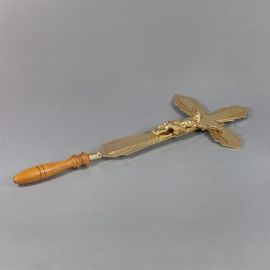 Krzyż mosiężny do błogosławieństwa wys . 44 cm - KRZYŻE OŁTARZOWE, PROCESYJNE