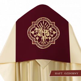 Welon liturgiczny IHS haftowany, aksamit (18) - WELONY