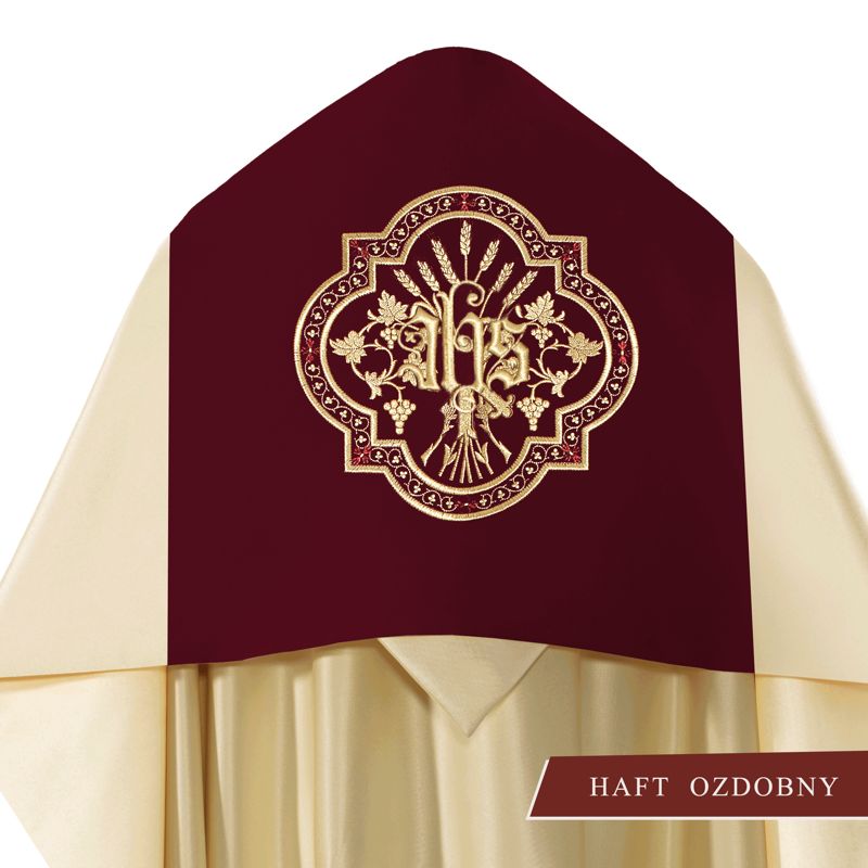 Welon liturgiczny IHS haftowany, aksamit (18) - WELONY - Welon liturgiczny IHS haftowany, aksamit (18)