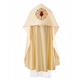 Welon liturgiczny Serce Pana Jezusa haftowany, ecru satyna (21) - WELONY - zdjęcie 2 - Welon liturgiczny Serce Pana Jezusa haftowany, ecru satyna (21)