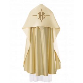 Welon liturgiczny haftowany IHS, ecru satyna (24) - WELONY - zdjęcie 4 - Welon liturgiczny haftowany IHS, ecru satyna (24)