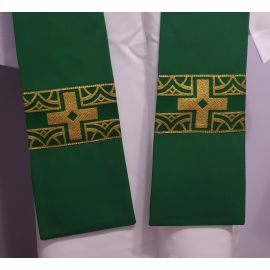 Stuła kapłańska zielona nr 14 - STUŁY - OKAZJA
