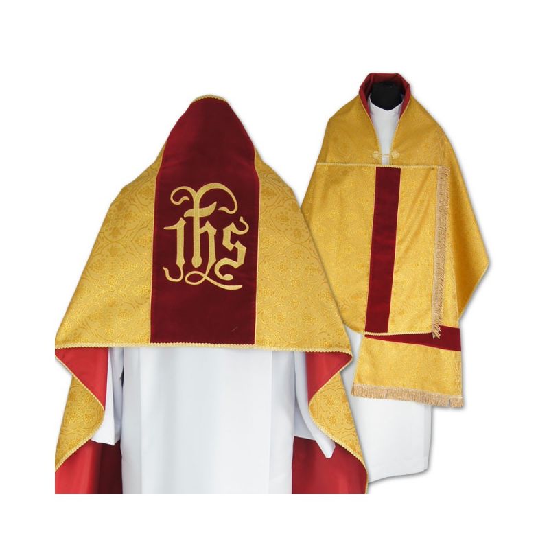 Welon liturgiczny aksamit - złoty IHS (31) - WELONY - Welon liturgiczny aksamit - złoty IHS (31)