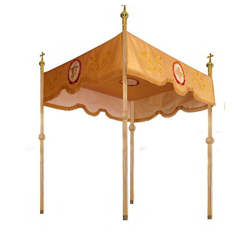 Baldachim procesyjny haftowany (140x160 cm)- złoty - BALDACHIMY - Baldachim procesyjny haftowany (140x160 cm)- K