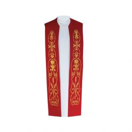 Stuła kapłańska bawełniana - złoty haft - kolory liturgiczne - EUCHARYSTYCZNE - zdjęcie 3 - Stuła kapłańska bawełniana - złoty haft