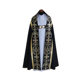 Kapa rzymska, kolory liturgiczne - tkanina żakard (10) - KAPY LITURGICZNE - zdjęcie 3 - Kapa rzymska, kolory liturgiczne - tkanina żakard (10)