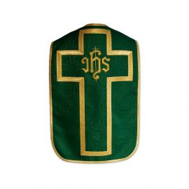 Ornat rzymski IHS - kolory liturgiczne, żakard (29) - Ornaty rzymskie - zdjęcie 3 - Ornat rzymski - kolory liturgiczne, żakard (29)