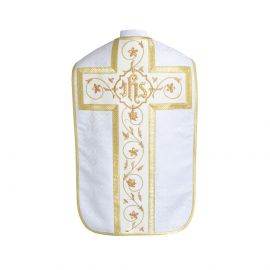 Ornat rzymski IHS - kolory liturgiczne, żakard (34) - Ornaty rzymskie - zdjęcie 2 - Ornat rzymski IHS - kolory liturgiczne, żakard (34)