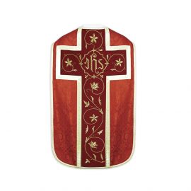 Ornat rzymski IHS - kolory liturgiczne, żakard (34) - Ornaty rzymskie - zdjęcie 4 - Ornat rzymski IHS - kolory liturgiczne, żakard (34)