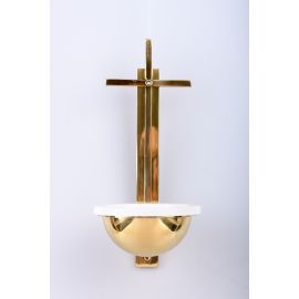 Kropielnica mosiężna krzyż - 31 cm - KROPIELNICE