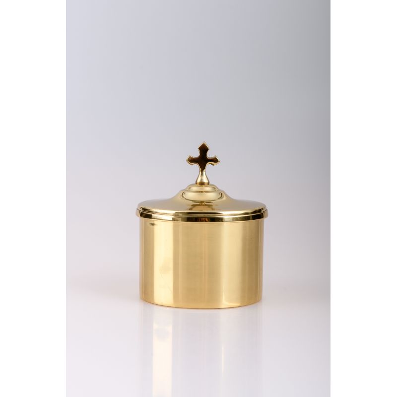 Pojemnik na hostię, pozłacany - h 7cm, Ø 9cm - PUSZKI MSZALNE - Pojemnik na hostię, pozłacany - h 7cm, Ø 9cm