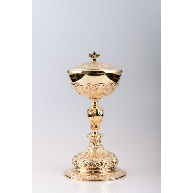 Puszka na komunikanty, mosiężna , pozłacana - 27 cm (33) - PUSZKI MSZALNE - Puszka na komunikanty, mosiężna , pozłacana - 27 cm (33)