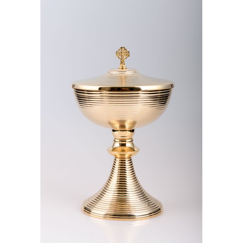 Puszka na komunikanty, mosiężna , pozłacana - 24 cm (34) - PUSZKI MSZALNE - Puszka na komunikanty, mosiężna , pozłacana - 24 cm (34)