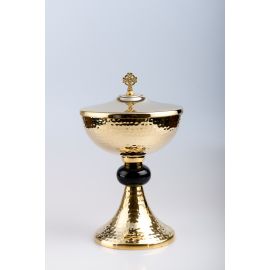 Puszka na komunikanty, mosiężna , pozłacana - 24 cm (61) - PUSZKI MSZALNE