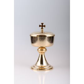 Puszka na komunikanty, mosiężna , pozłacana - 23 cm (30) - PUSZKI MSZALNE