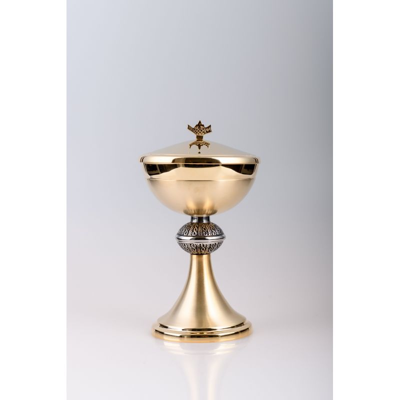 Puszka na komunikanty, mosiężna , pozłacana - 22 cm (31) - PUSZKI MSZALNE - Puszka na komunikanty, mosiężna , pozłacana - 22 cm (31)