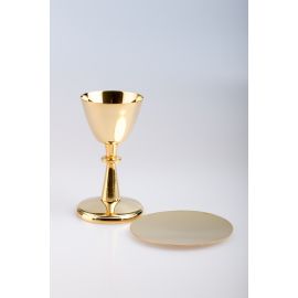 Kielich turystyczny pozłacany + patena - 13 cm (63) - KIELICHY MSZALNE