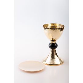 Kielich tłoczony, pozłacany + patena - 20 cm (60) - KIELICHY MSZALNE