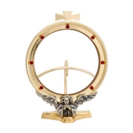 Monstrancja pozłacana, hostia 125mm,  wys. 18 cm (14) - MONSTRANCJE