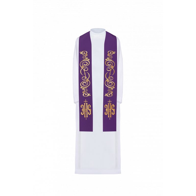 Stuła haftowana - kolory liturgiczne (31) - EUCHARYSTYCZNE - Stuła haftowana - kolory liturgiczne (31)