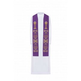 Stuła haftowana - kolory liturgiczne (42) - EUCHARYSTYCZNE