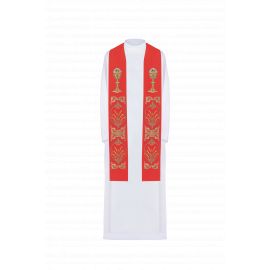 Stuła haftowana - kolory liturgiczne (42) - EUCHARYSTYCZNE - zdjęcie 4 - Stuła haftowana - kolory liturgiczne (42)