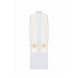 Stuła haftowana Krzyż Jerozolimski - kolory liturgiczne (46) - EUCHARYSTYCZNE - zdjęcie 3 - Stuła haftowana Krzyż Jerozolimski - kolory liturgiczne (46)