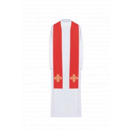 Stuła haftowana Krzyż Jerozolimski - kolory liturgiczne (46) - EUCHARYSTYCZNE - zdjęcie 5 - Stuła haftowana Krzyż Jerozolimski - kolory liturgiczne (46)