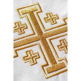 Stuła haftowana Krzyż Jerozolimski - kolory liturgiczne (46) - EUCHARYSTYCZNE - zdjęcie 6 - Stuła haftowana Krzyż Jerozolimski - kolory liturgiczne (46)