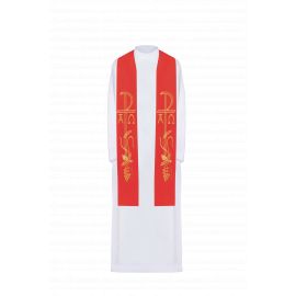 Stuła haftowana - kolory liturgiczne (75) - EUCHARYSTYCZNE - zdjęcie 3 - Stuła haftowana - kolory liturgiczne (75)