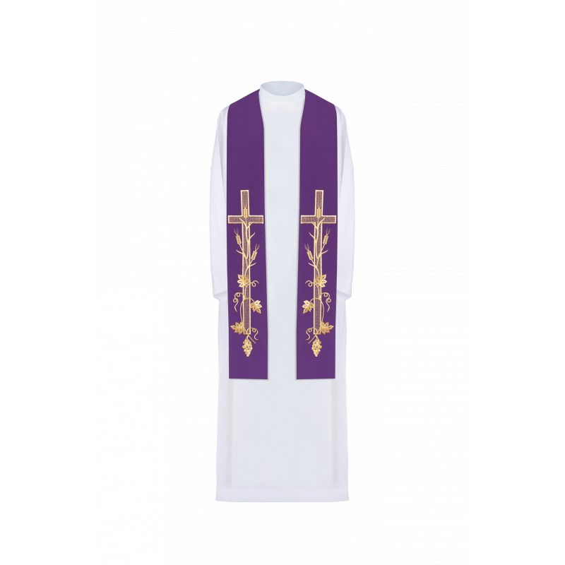Stuła haftowana - kolory liturgiczne (72) - EUCHARYSTYCZNE - Stuła haftowana - kolory liturgiczne (72)