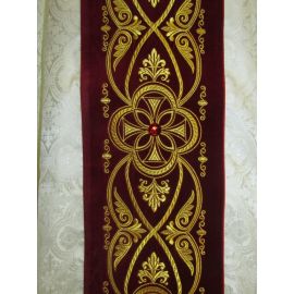 Ornat haftowany żakardowy, adamaszek - ornament (5) - Ornaty białe/ ecru - zdjęcie 2 - Ornat haftowany żakardowy, adamaszek - ornament (5)