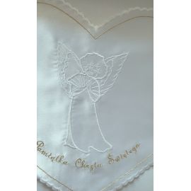 Szatka do chrztu biała- Anioł - serce - Szatki haftowane do chrztu - zdjęcie 2 - Szatka do chrztu biała- Anioł - serce