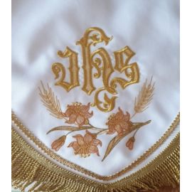 Kapa biała złote pasy - KAPY LITURGICZNE - zdjęcie 3 - Kapa biała złote pasy