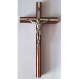 Krzyż drewniany na ścianę - 10 cm x 20 cm, ciemny brąz (1) - KRZYŻE, KRZYŻYKI