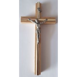 Krzyż drewniany na ścianę - 8 cm x 16 cm, jasny brąz (5) - KRZYŻE, KRZYŻYKI