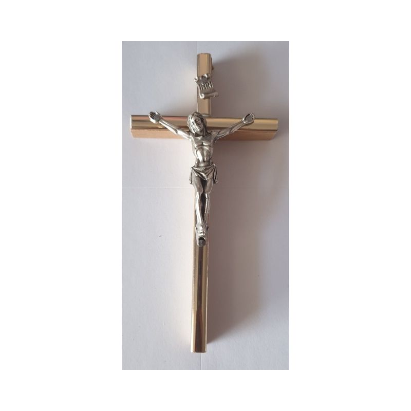 Krzyż drewniany na ścianę - 6,5 cm x 13 cm, jasny brąz (6) - KRZYŻE, KRZYŻYKI - Krzyż drewniany na ścianę - 6,5 cm x 13 cm, jasny brąz (6)