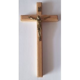 Krzyż drewniany na ścianę - 8 cm x 16 cm, jasny brąz (7) - KRZYŻE, KRZYŻYKI