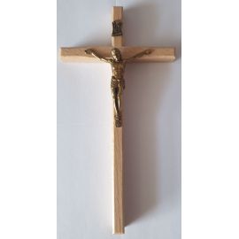 Krzyż drewniany na ścianę - 8 cm x 15,5 cm, jasny brąz (8) - KRZYŻE, KRZYŻYKI