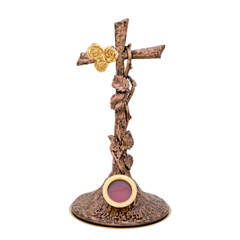 Relikwiarz Św. Rity - miedziany, patynowany - 30 cm - RELIKWIARZE - Relikwiarz Św. Rity - miedziany, patynowany - 30 cm